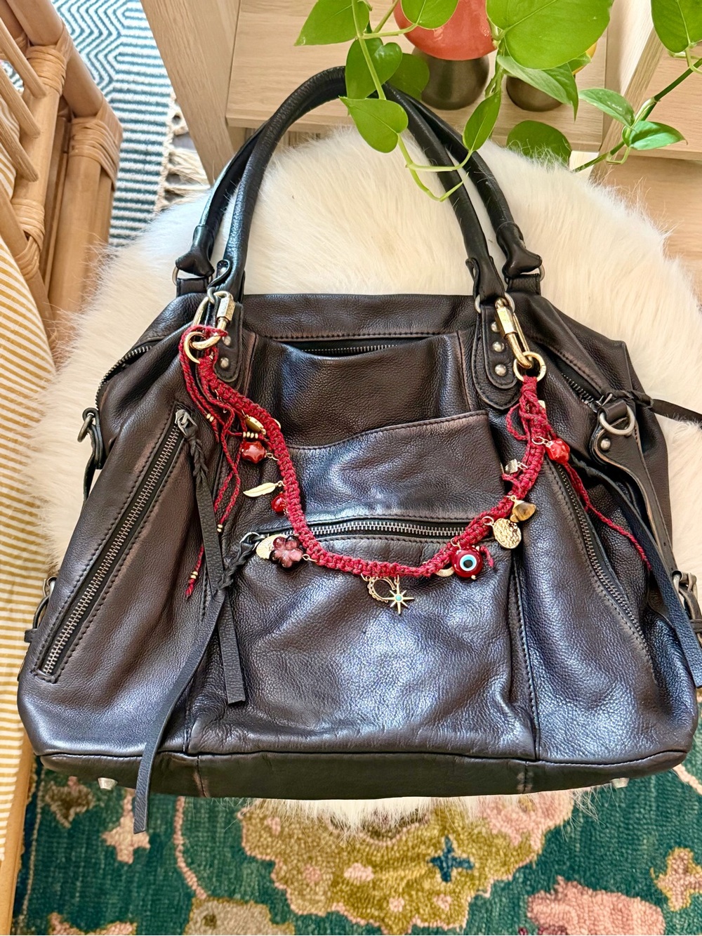 NWOT Free People We the Free Coal Emerson Tote Bag - Picture 8 of 16